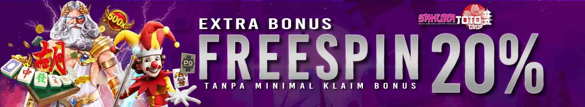 EVENT SLOT EXTRA BONUS FREESPIN 20%