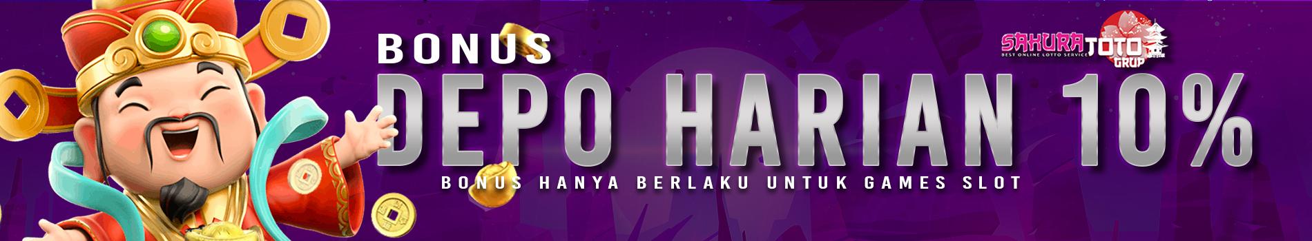 BONUS DEPOSIT HARIAN SLOT 10%
