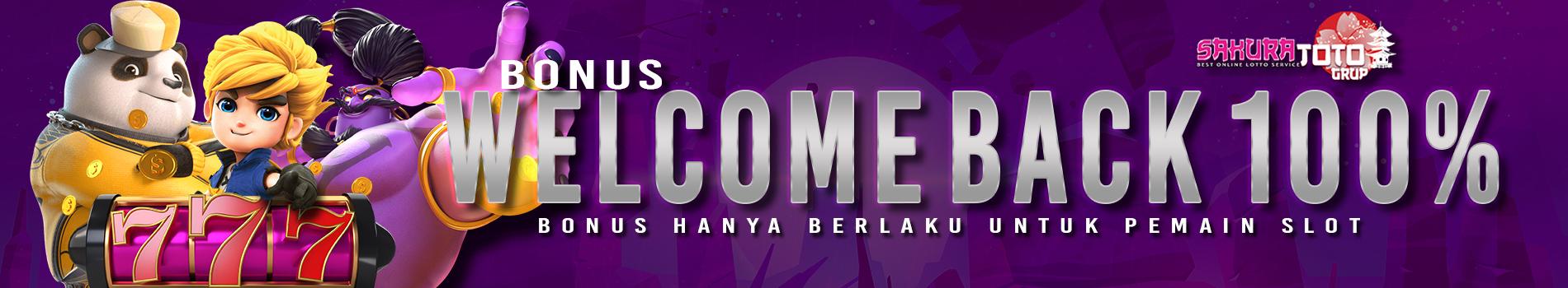 WELCOME BACK BONUS 100%